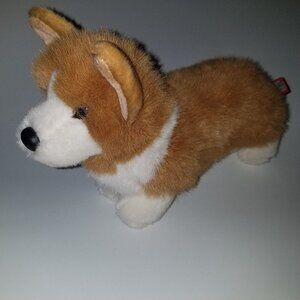 Douglas Cuddle Toys Brown White Louie Welsh Corgi Puppy Dog Plush Realistic